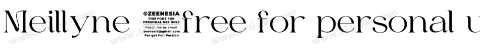 Meillyne (free for personal use only)字体转换